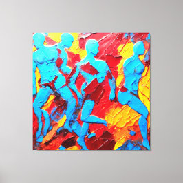 Quadro Abstrato em Canvas A Reconstrução Humana キャンバスプリント