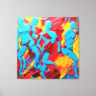 Quadro Abstrato em Canvas A Reconstrução Humana キャンバスプリント