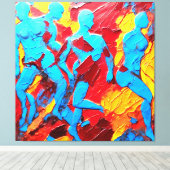 Quadro Abstrato em Canvas A Reconstrução Humana キャンバスプリント (インサイチュ (ウッドフロア))