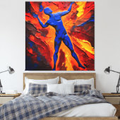 Quadro Abstrato em Canvas O Construtor dos Átomos キャンバスプリント (インサイチュ (寝室))