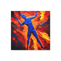 Quadro Abstrato em Canvas O Construtor dos Átomos