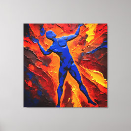 Quadro Abstrato em Canvas O Construtor dos Átomos キャンバスプリント