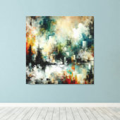 Quadro Abstrato várias cores キャンバスプリント (インサイチュ (ウッドフロア))