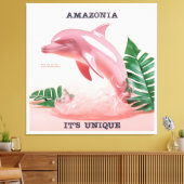 Quadro Amazônia - It's Unique - Boto Cor de Rosa キャンバスプリント (インサイチュ (リビング))