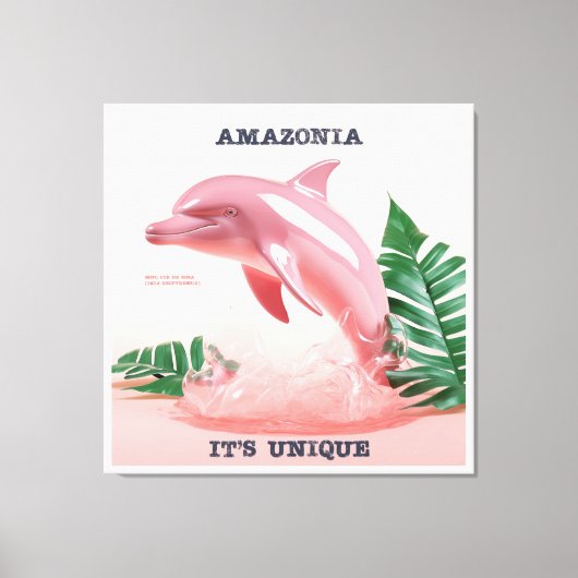 Quadro Amazônia - It's Unique - Boto Cor de Rosa キャンバスプリント (正面)