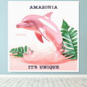 Quadro Amazônia - It's Unique - Boto Cor de Rosa キャンバスプリント (インサイチュ (ウッドフロア))