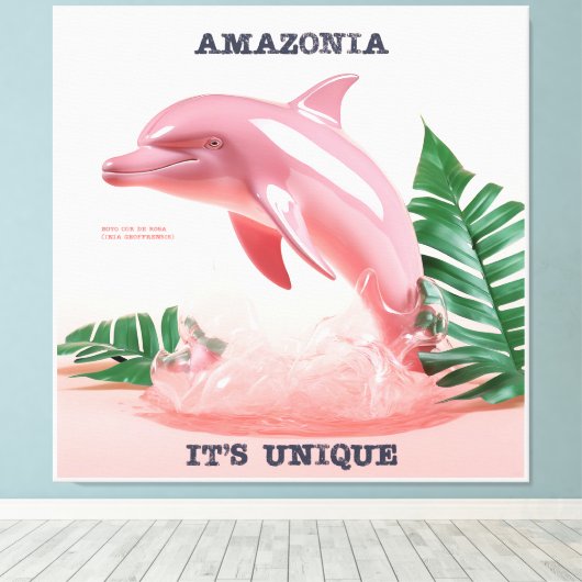 Quadro Amazônia - It's Unique - Boto Cor de Rosa キャンバスプリント (インサイチュ (ウッドフロア))