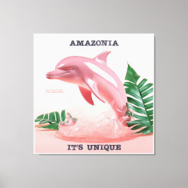 Quadro Amazônia - It's Unique - Boto Cor de Rosa キャンバスプリント