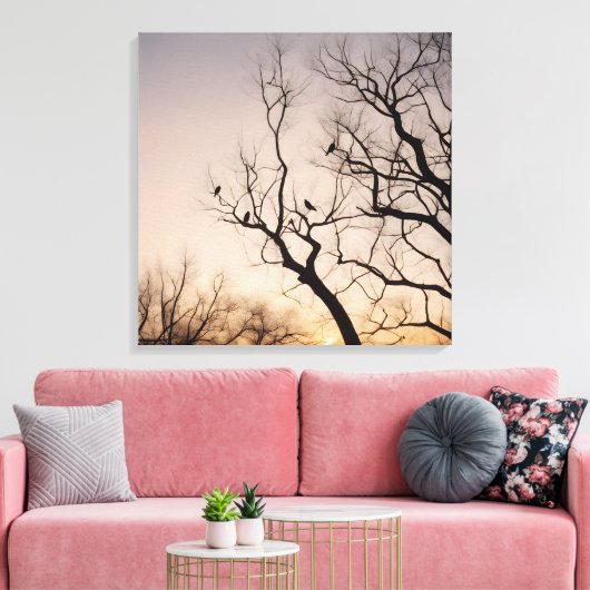 Quadro árvore seca キャンバスプリント (インサイチュ (リビング))
