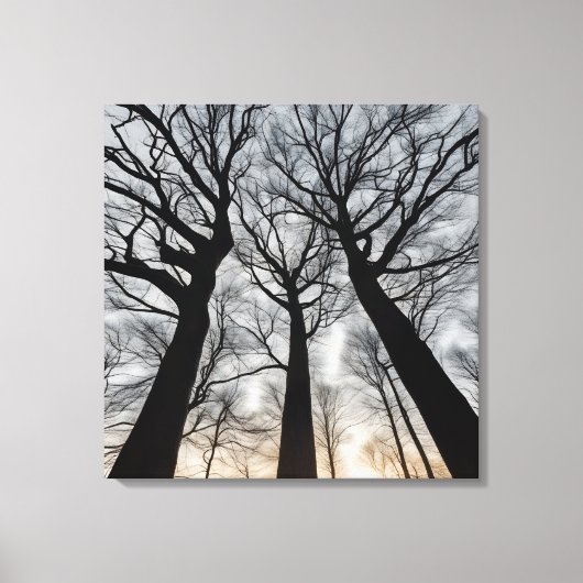 Quadro Árvore seca no deserto キャンバスプリント (正面)