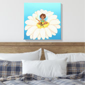 quadro com fada em cima de uma flor キャンバスプリント (インサイチュ (寝室))