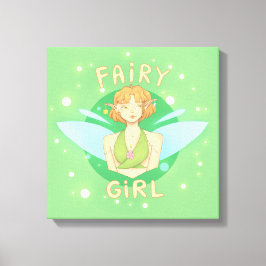 Quadro de fada com escrito "Fairy Girl" キャンバスプリント