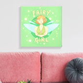 Quadro de fada com escrito "Fairy Girl" キャンバスプリント (インサイチュ (リビング))