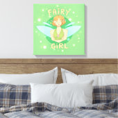 Quadro de fada com escrito "Fairy Girl" キャンバスプリント (インサイチュ (寝室))