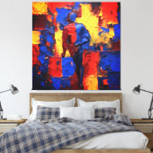 Quadro Decorativo Abstrato Expressionista Canvas 2 キャンバスプリント (インサイチュ (寝室))