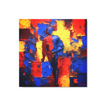 Quadro Decorativo Abstrato Expressionista Canvas 2