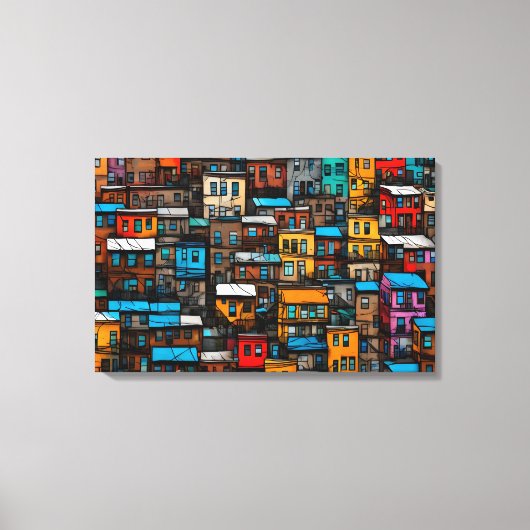Quadro decorativo favela Impressão em Canva キャンバスプリント (正面)