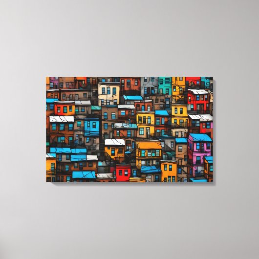 Quadro decorativo favela Impressão em Canva キャンバスプリント (正面)