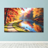 Quadro Decorativo Floresta de Outono キャンバスプリント (インサイチュ (ウッドフロア))