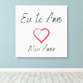 Quadro eu te amo impressão em canvas キャンバスプリント (インサイチュ (ウッドフロア))