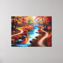 Quadro floresta de outono キャンバスプリント