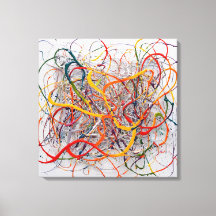 Quadro Pintura Abstrata em Canva Sinfonia Abstrata