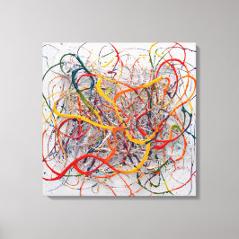 Quadro Pintura Abstrata em Canva Sinfonia Abstrata キャンバスプリント