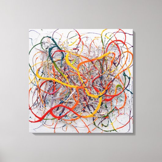 Quadro Pintura Abstrata em Canva Sinfonia Abstrata キャンバスプリント (正面)