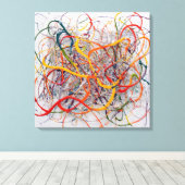 Quadro Pintura Abstrata em Canva Sinfonia Abstrata キャンバスプリント (インサイチュ (ウッドフロア))