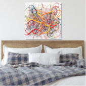 Quadro Pintura Abstrata em Canva Sinfonia Abstrata キャンバスプリント (インサイチュ (寝室))