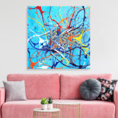 Quadro Pintura Abstrata em Canvas Fluidez Cósmica キャンバスプリント (インサイチュ (リビング))