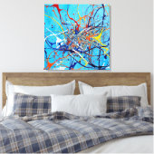 Quadro Pintura Abstrata em Canvas Fluidez Cósmica キャンバスプリント (インサイチュ (寝室))