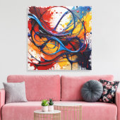 Quadro Pintura Abstrata em Canvas Harmonia Cósmica キャンバスプリント (インサイチュ (リビング))