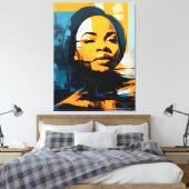 Quadro Rosto de mulher Abstrato キャンバスプリント (インサイチュ (寝室))