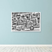 Quadrophenia – スクーター年 キャンバスプリント (インサイチュ (ウッドフロア))