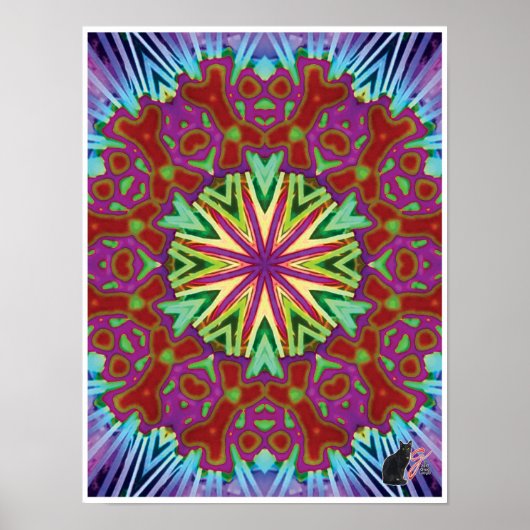 Quaffキネティックコラージュ万華鏡のように千変万化するパターンポスター ポスター (正面)