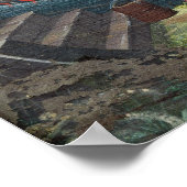 Quaiで魚屋と洗濯ボート ポスター (角)