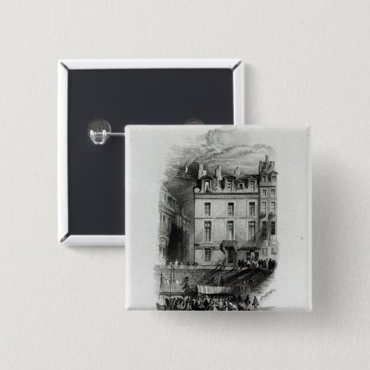 Quai Conti 1834-36年のナポレオンの宿泊設備 缶バッジ (正面&裏面)