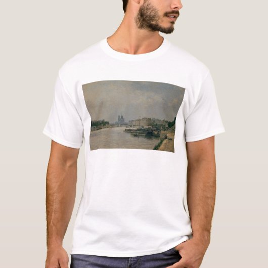 Quai de la Rapeeからのセーヌ河 Tシャツ (正面)