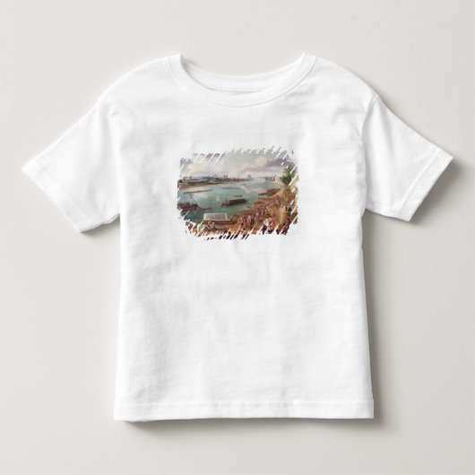 Quai de la Rapeeからのパリの眺め トドラーTシャツ (正面)