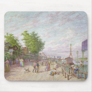 Quai du Point DU Jour、ブローニュBillancourt 1897年 マウスパッド