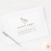 Quail Egg Carton Label Personalize for Farm, Coop 長方形シール (封筒)