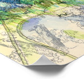 Quail Foraging Alphabet Collage ポスター (角)