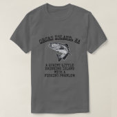 Quaint小さな飲み島の魚釣り問題Orca Tシャツ (デザイン正面)