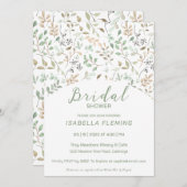 Quaint色彩の鮮やかフローラブライダルシャワー招待 招待状 (正面/裏面)