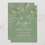 Quaint色彩の鮮やかフローラブライダルシャワー招待 招待状 (正面/裏面)