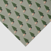 Quaint Christmas Scene Green-Gray 薄葉紙 (詳細)