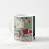 Quaint Christmas Scene Mug コーヒーマグカップ (正面左)