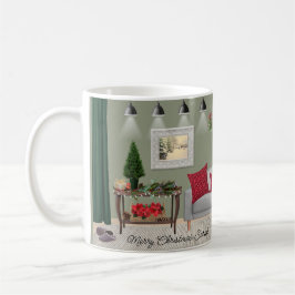 Quaint Christmas Scene Mug コーヒーマグカップ