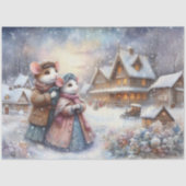 Quaint Village Decompageの可愛いマウスカップル 薄葉紙 (正面)